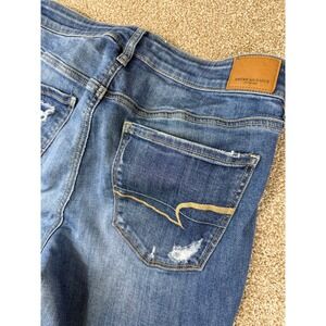 American Eagle Hi-Rise Jegging 12 Regular Distressed Super Stretch Ripped Skinny